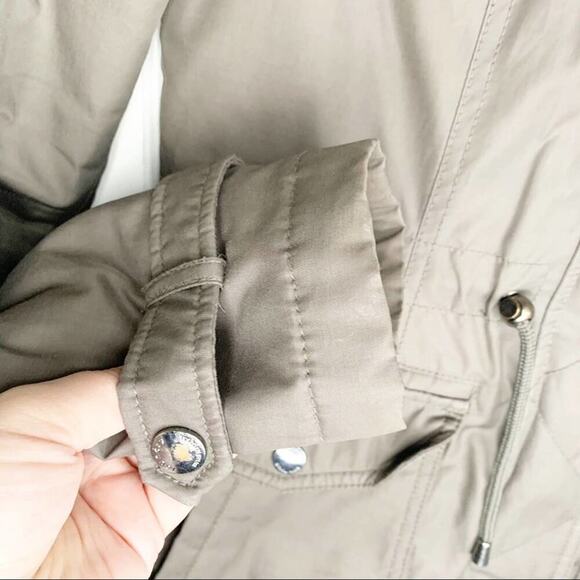 Laundry Shelli Segal Rain Parka Military Style Utility Jacket High Neck Small S - Picture 4 of 13